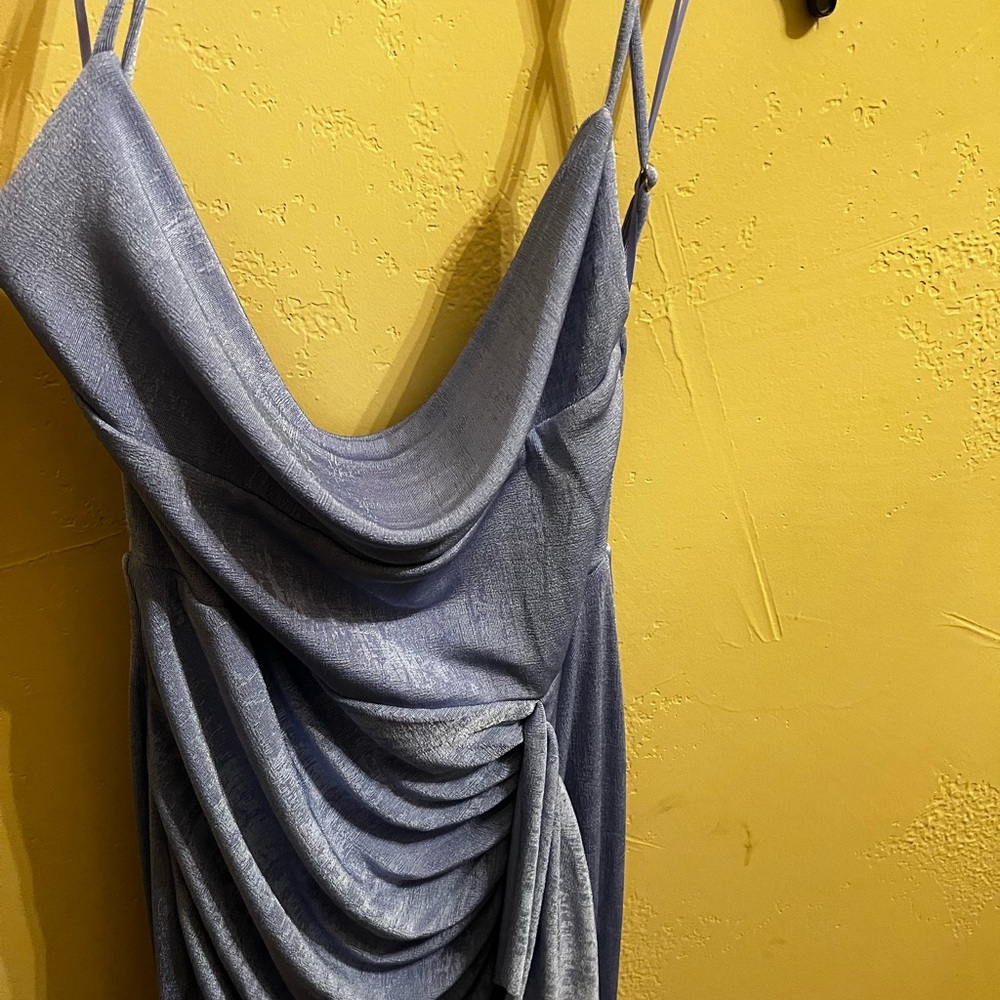 Chic Asymmetrical Blue Dress